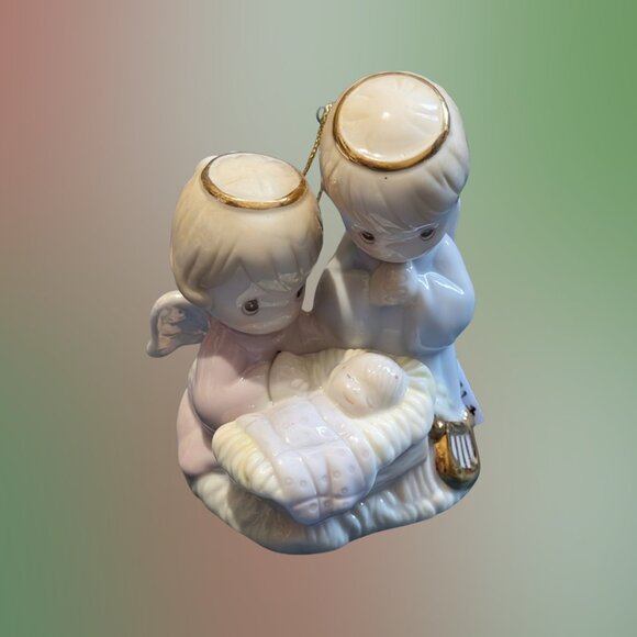 Precious Moments 1997 Nativity Ornament – “Baby Jesus with Angels” - Picture 1 of 2